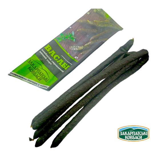 Ковбаски Васабі с/к в/с 100 г кабаноси ТМ "Закарпатські ковбаси" Регал