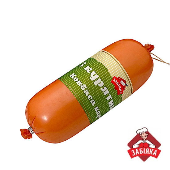 "Ковбаса варена "З курятиною" 1/с 0,55 кг ТМ "Забіяка"