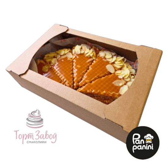 Торт Вафельний крафт солона карамель 400 г (5 шт /1 уп) сд