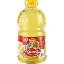 Олія соняшникова рафінована дезодорована виморожена / 3 шт ТМ "Краще" 5л. (4,6кг)