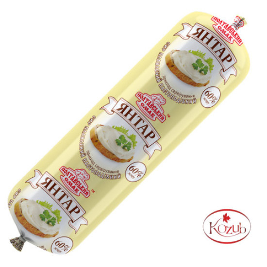 Сир плавлений пастоподібний " Янтар" 60% туба 200 г / 16 шт пс ТМ Козуб Регал