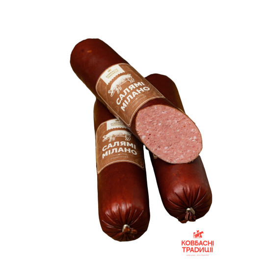 Салямі Мілано 1 г. в/к (Фас 1/2) 0,25 кг нк ТМ Ковбасні традиції