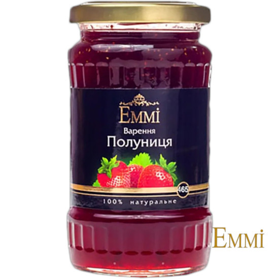 Полуниця варення 380 г с/б  / 12шт ТМ Emmi