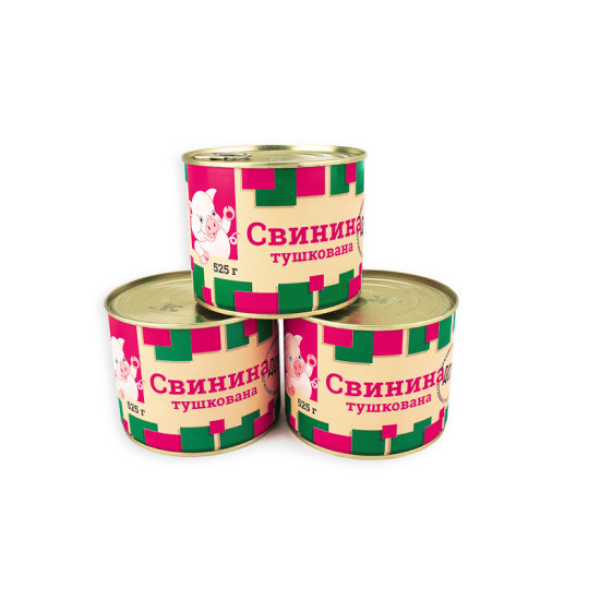 Консерва м'ясна "Свинина тушкована ДСТУ" 525г ТМ "П'ятачок" Тушонка