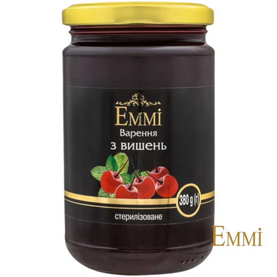 Вишня варення 380 г с/б / 12шт ТМ Emmi