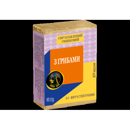 Сир плавленний скиб. "З грибами" 45% 75 г / 30 шт пс ТМ Поляна смаку