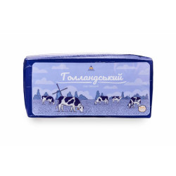 Сир твердий "Голландський брусковий" квадрат 45 % ТМ Білозгар