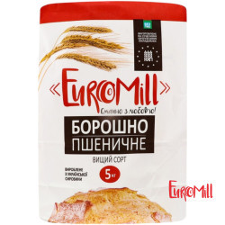 Борошно пшеничне в/г 5 кг / 3 шт ТМ EuroMill