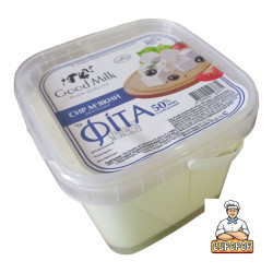 Сир м'який розсільний "Фіта" 50% 0,8 кг / 9 шт кфс ТМ "Вись"