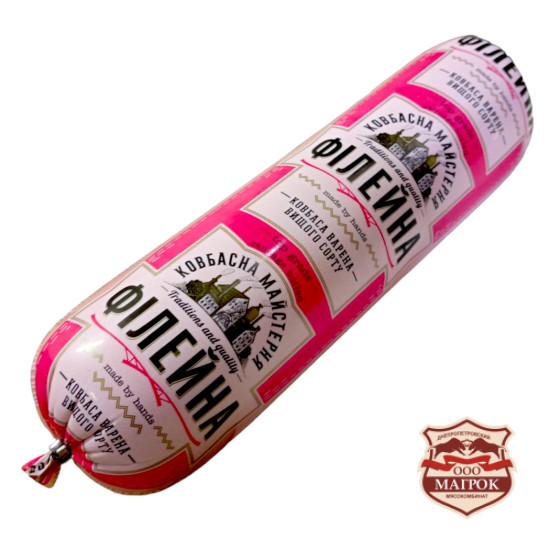 "Філейна в/с  варена з м' яса птиці  (п/а-Ф80) 1,8 кг КМ