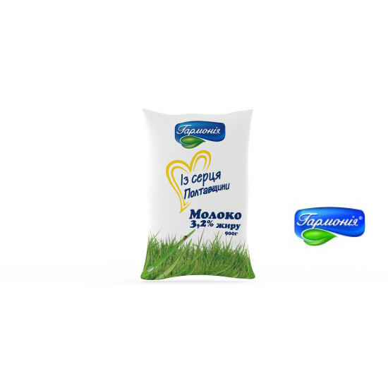 Молоко 3.2% плівка 0,9кг 9 діб, шт