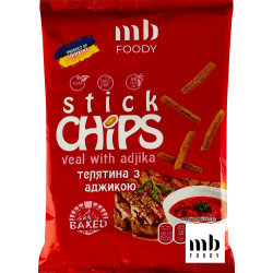 Сухарики Stick  зі смаком телятини з аджикою 55 г/9 шт TM MB Foody