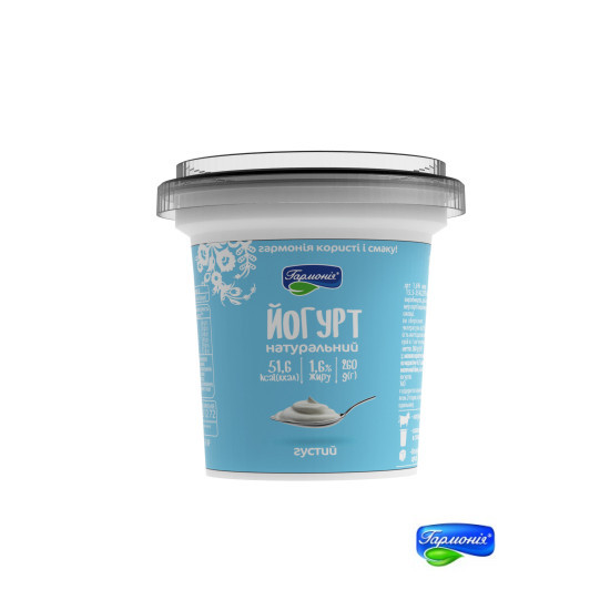 Йогурт 1,6% 0,260 кг стакан