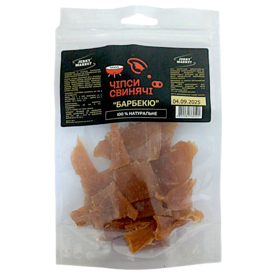 Чіпси свинячі Барбекю 50 гр / 50шт ТМ JERKY MARKET