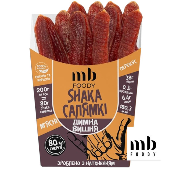 Салямки "Димна вишня" курячі в оболонці 80 г/12 шт TM MB Foody